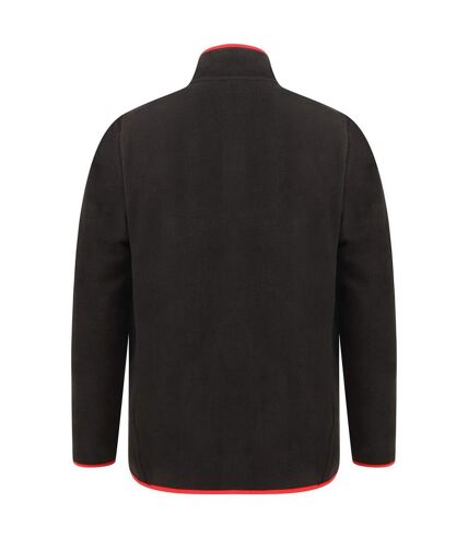Finden And Hales Unisex Adults Micro Fleece Jacket (Black/Red)