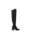 Womens/ladies kelly suedette stretch knee-high boots black Dorothy Perkins