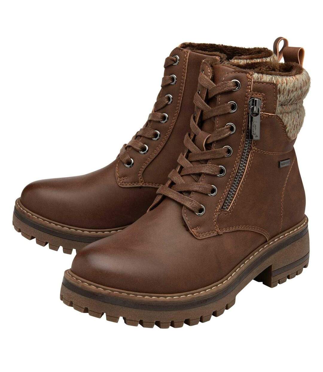 Bottines Stefani Femme Marron Lotus Shoes-3