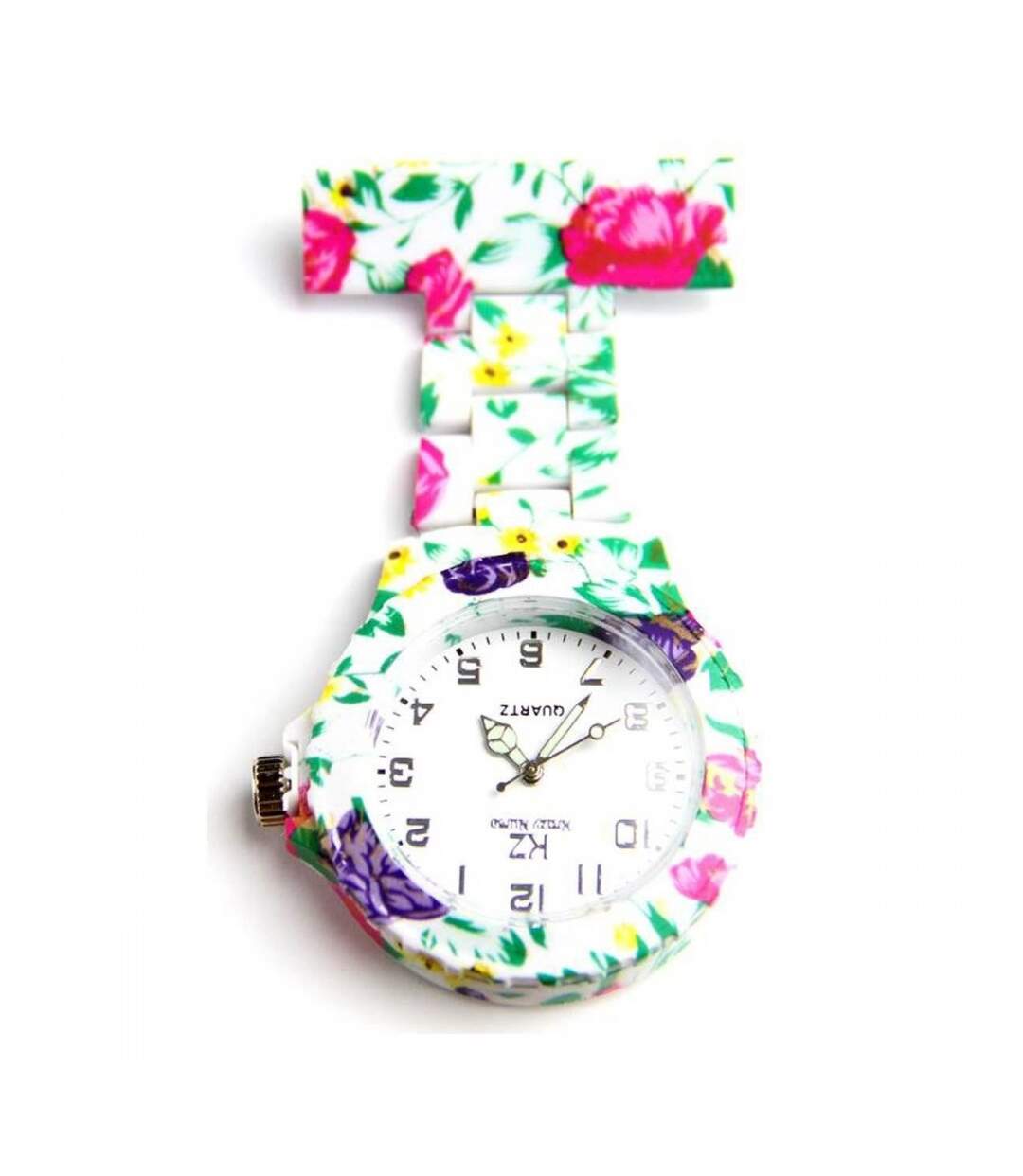 Montre Fantaisie Infirmière Plastique Fleur KZ 161