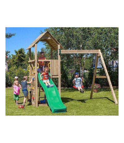 Plateforme de jeux en bois Carol Tour + toboggan + balançoire