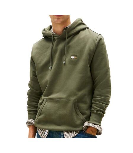 Sweat à capuche kaki homme tommy hilfiger tjm reg badge