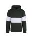 Mens Heavyweight Panelled Hoodie Bottle White Front Row-1