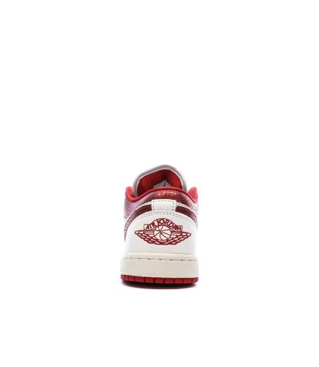 Baskets blanc/rouge femme nike air jordan 1 low