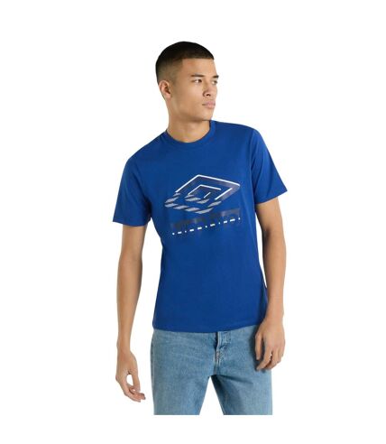 Mens glitch t-shirt royal blue Umbro