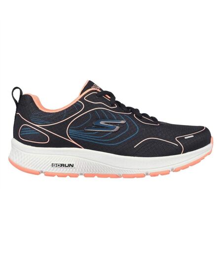 Womens/ladies Everyday Neutral Road Shoes Black Coral Skechers