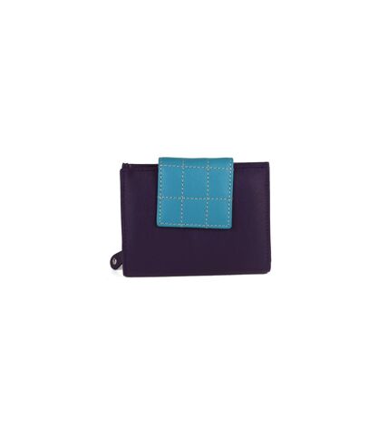 Eastern Counties Leather Porte-monnaie à onglet matelassé Womens/Ladies Diva (Violet/Turquoise) (One size) - UTEL350