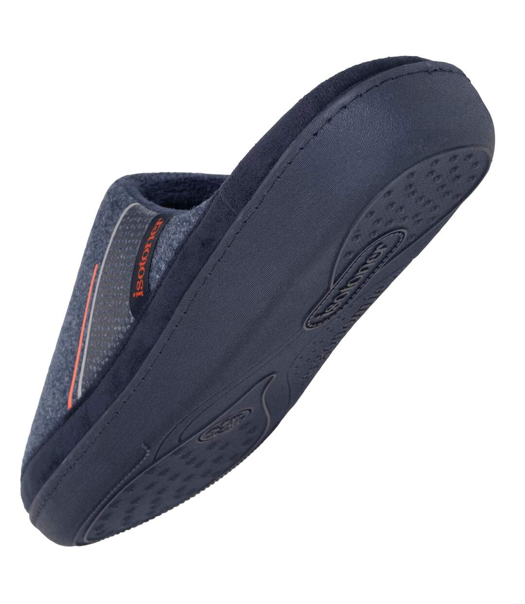 Isotoner Chaussons Mules homme suédine ultra doux, semelle ergonomique soutien plantaire, mousse à mémoire forme-5