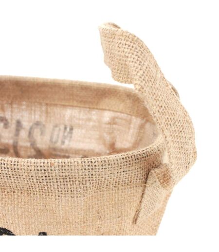 Panier de rangement 4L en jute avec anses