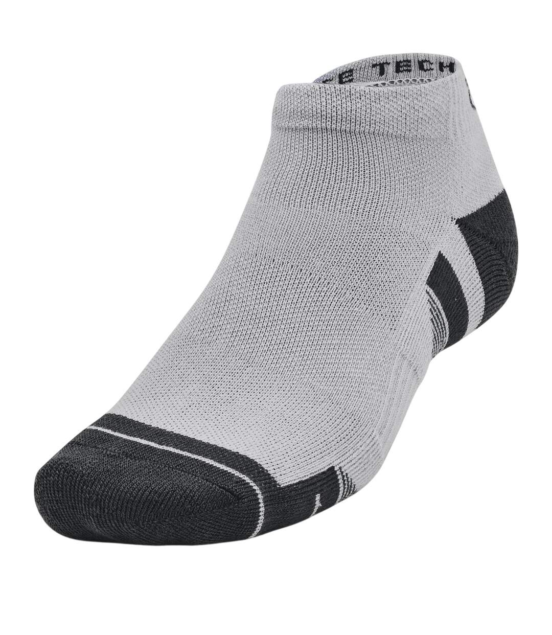 Pack Of 3  Unisex Adult Performance Tech Ankle Socks  Black Grey White Under Armour-3