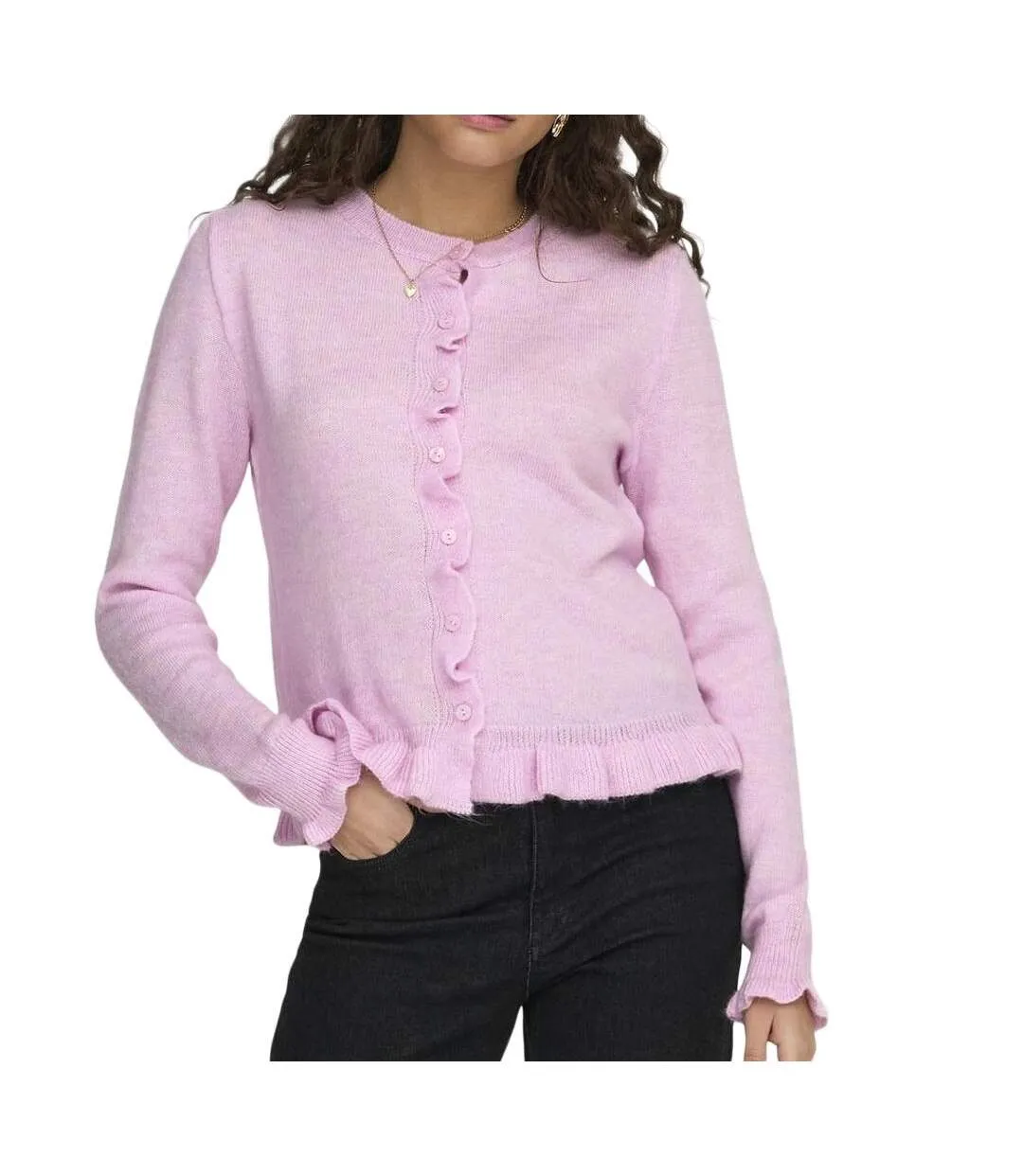 Gilet rose femme jdy letty-1