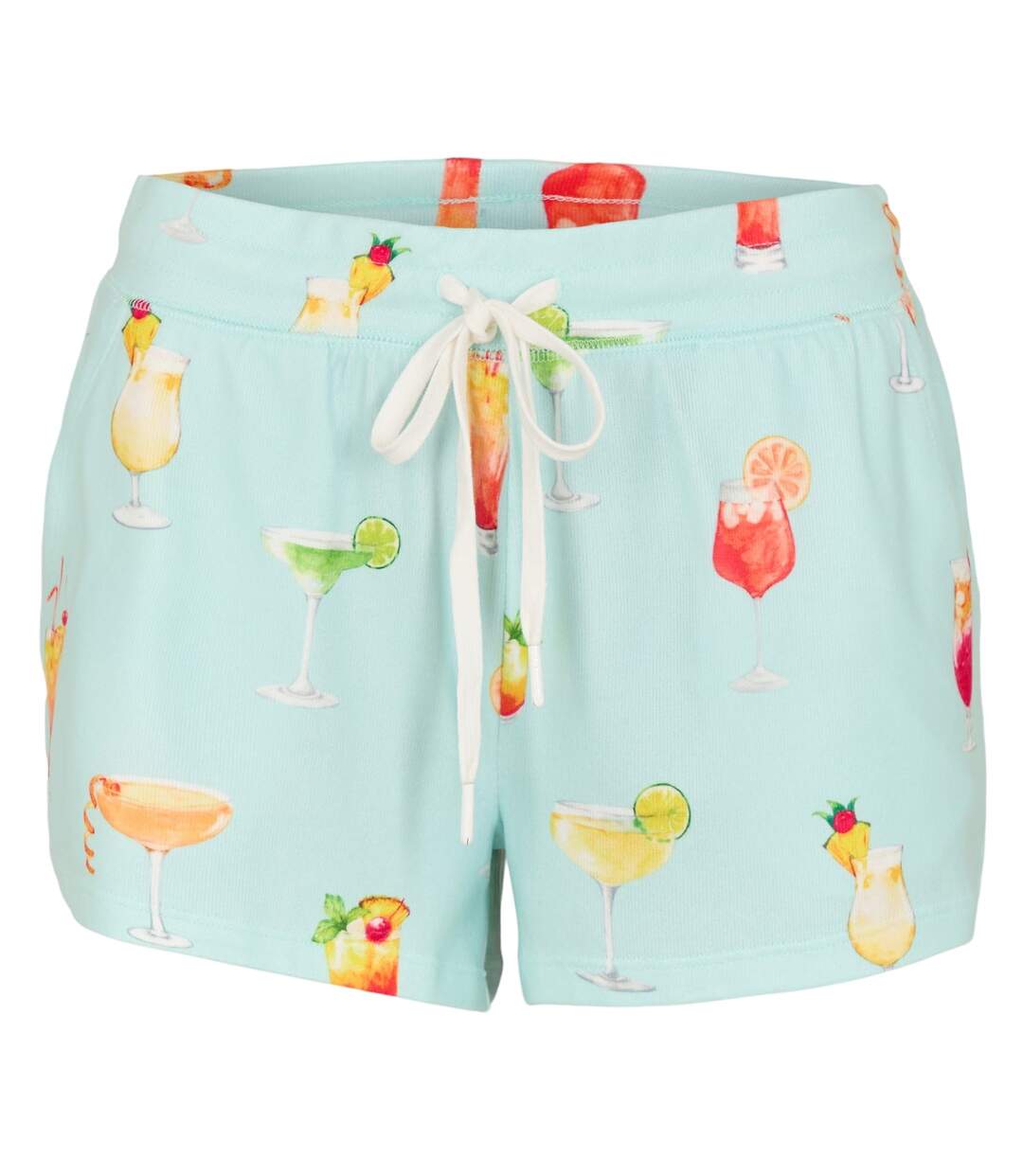 Womens/ladies Let´s Drink About It Jersey Relaxed Fit Lounge Shorts Aqua Multicoloured PJ Salvage-2
