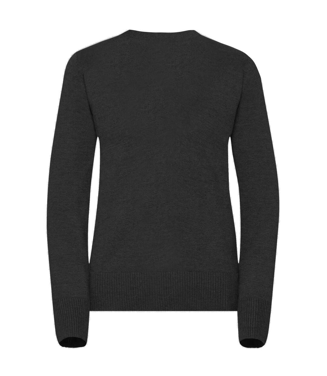 Collection Ladies/womens Cardigan En Tricot À Col En V Noir Russell-2