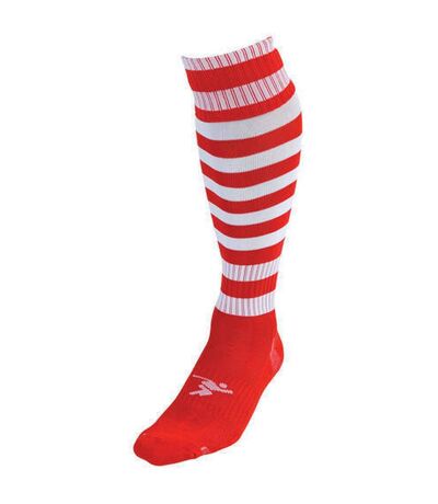 Unisex adult pro hooped football socks red/white Precision