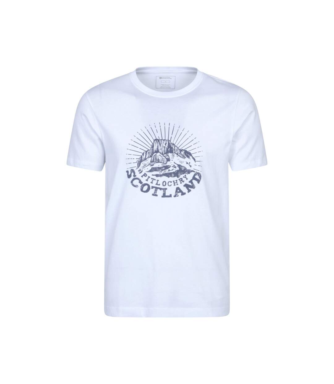 Mens Pitlochry Short-sleeved T-shirt White Mountain Warehouse-1