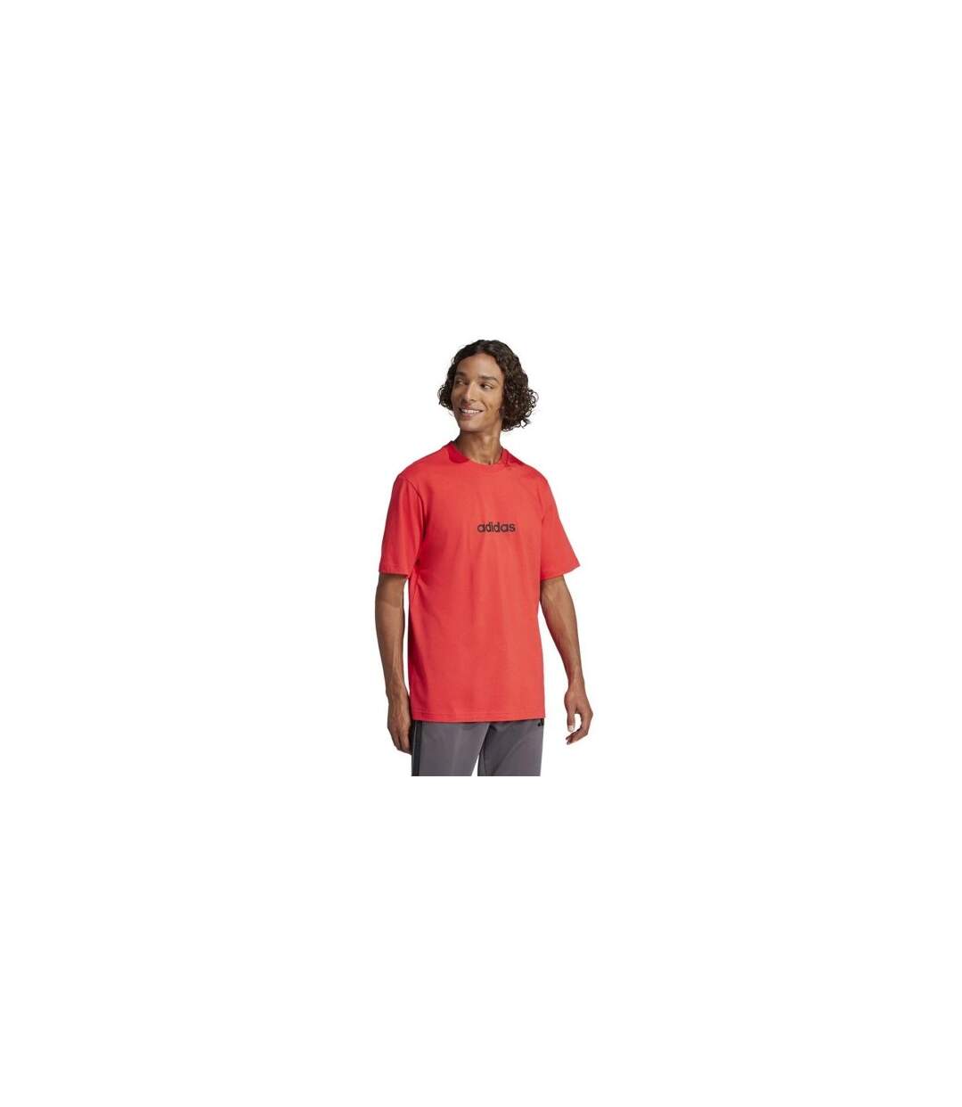 T-shirt Motif/style Linéaire Homme Rouge Orange Adidas-1