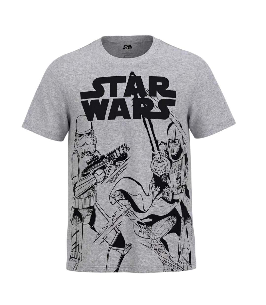 T-shirt Manches Courtes Motif/style Logo Homme Gris Star Wars-1