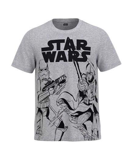 T-shirt Manches Courtes Motif/style Logo Homme Gris Star Wars