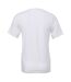 Canvas t-shirt à col v 100% coton homme blanc Bella + Canvas-2