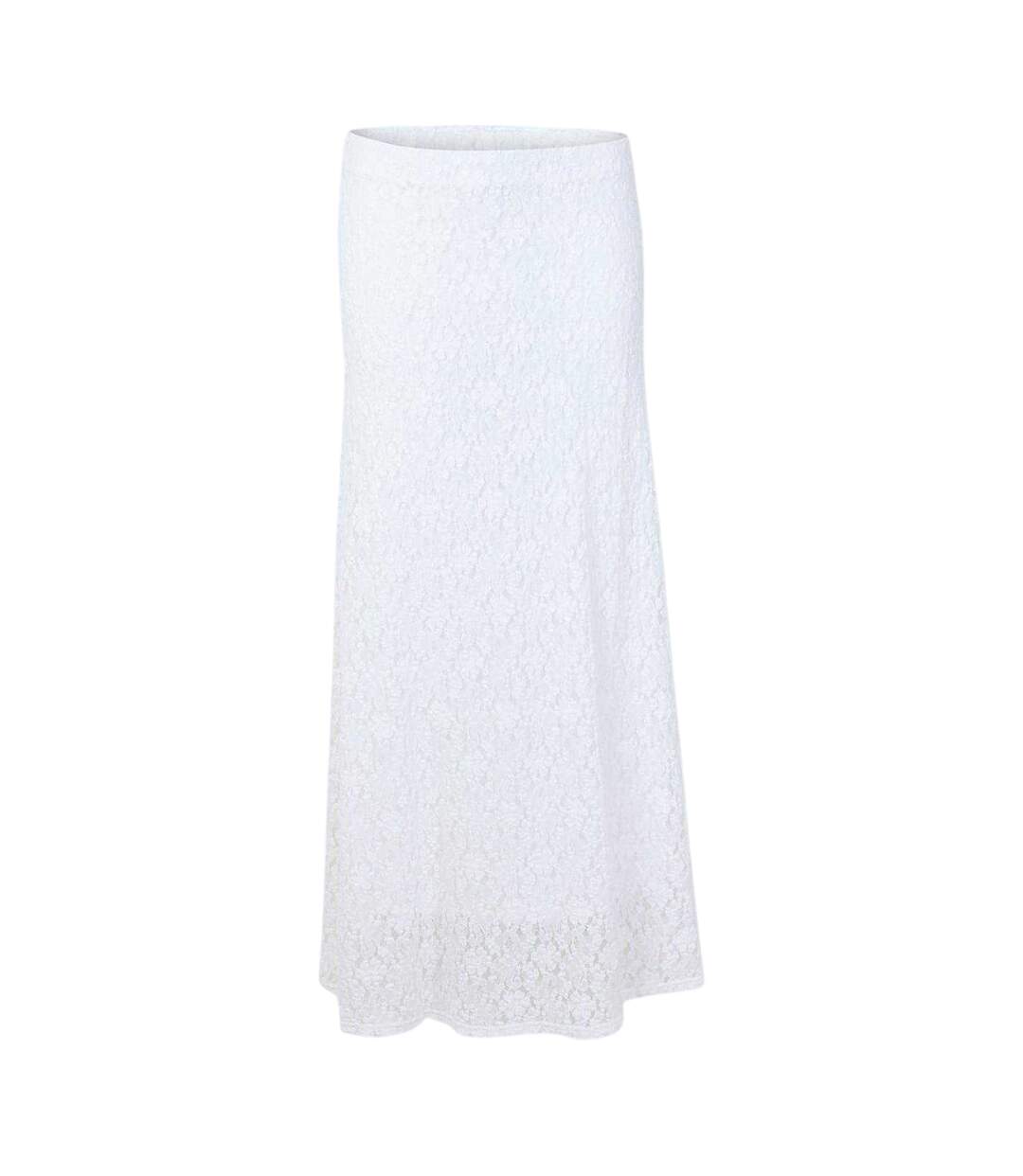 Jupe Longue Motif/style Lacets Catalin Femme Blanc Edited-1