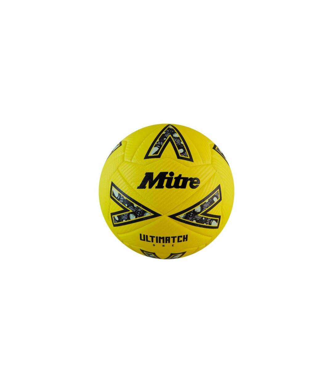 Ballon de foot ultimatch one taille 4 jaune / noir / gris Mitre-1