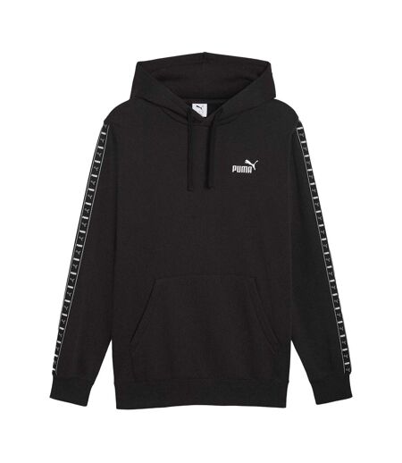 Mens Fleece Branded Tape Hoodie  Black Puma