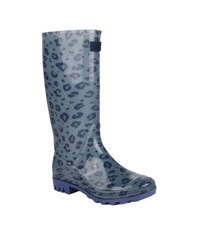 Bottes de pluie wenlock femme gris clair pâle / bleu ardoise Regatta