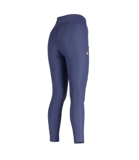 Womens/ladies Optima Horse Riding Tights Navy Aubrion