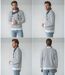 Sweat à  rayures pour homme avec col snood - Manches longues, 100% coton-2