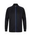 Mens Contrast Panel Knitted Tracksuit Top Navy Royal Blue Finden & Hales-1