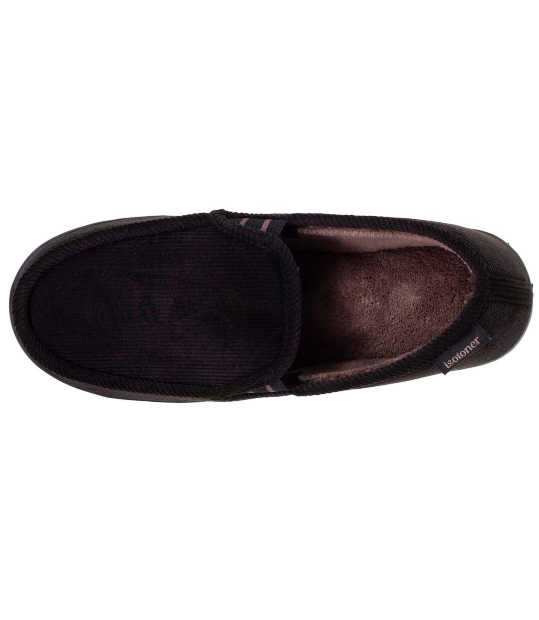 Isotoner Chaussons Mocassins homme dessus velours et semelle grand confort-2