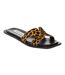 Womens/ladies Hadyn Leather H-strap Sandals Leopard Steve Madden-3