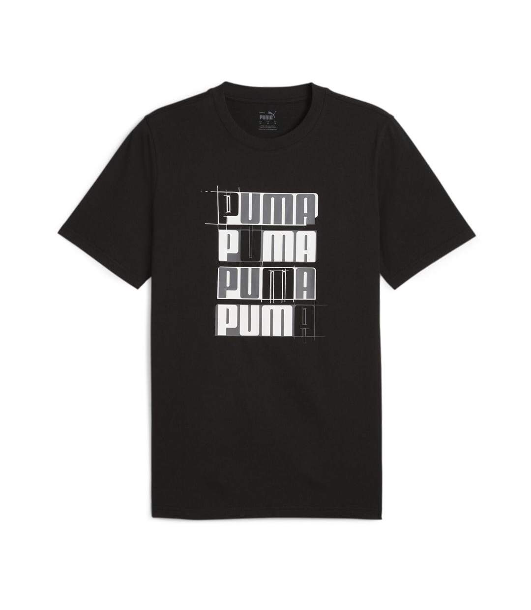 T-shirt noir homme puma ess+ logo - l-1
