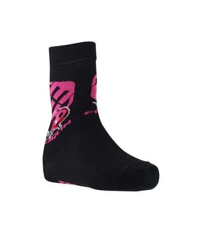 FREEGUN Chaussettes Femme Coton COCCINELLE Noir Fuchsia