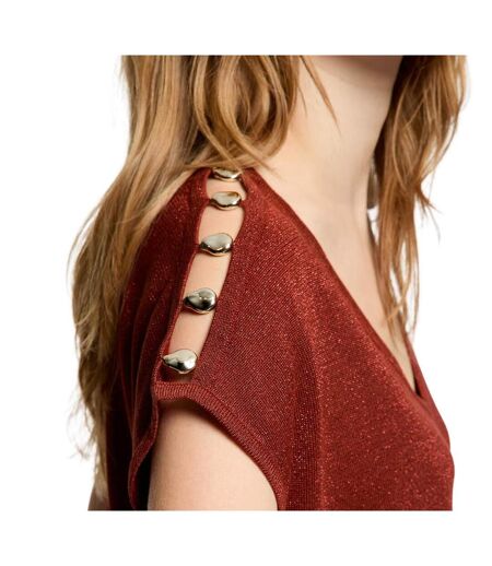 Pull bordeaux femme morgan mringo