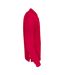 Mens Pique Long-sleeved T-shirt Red Cottover-4