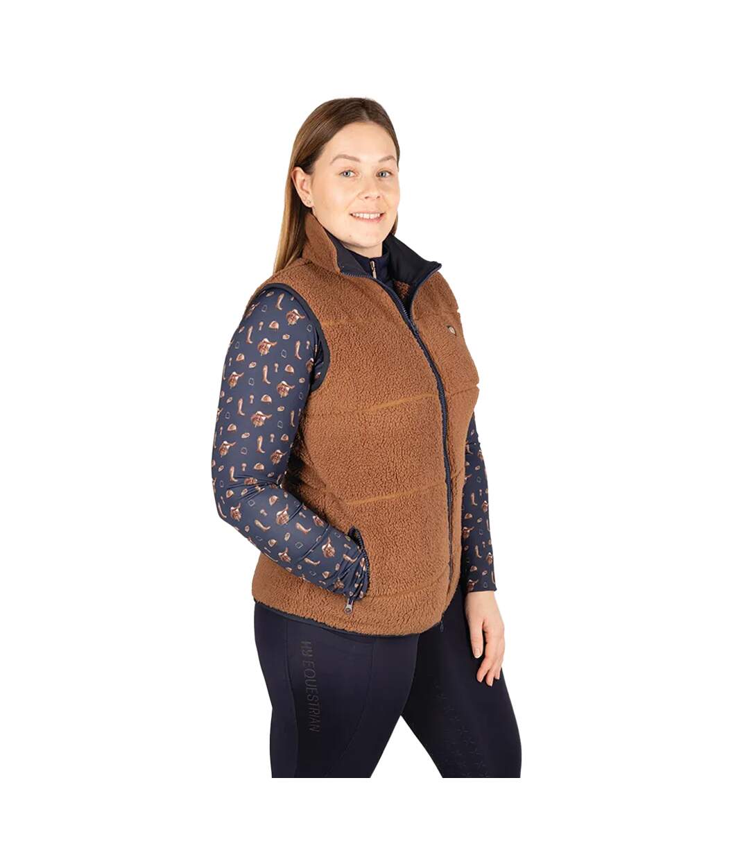 Veste Sans Manches Elevate Femme Marron Hy-1