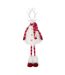 Cerf Imitation Fourrure Foulard 77cm Blanc & Rouge-1