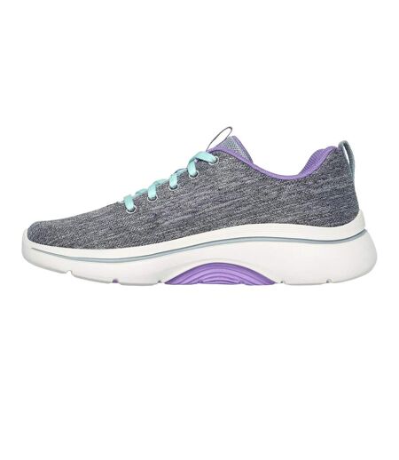 Womens/ladies go walk arch fit 2.0 vivid sunset trainers grey/lavender Skechers