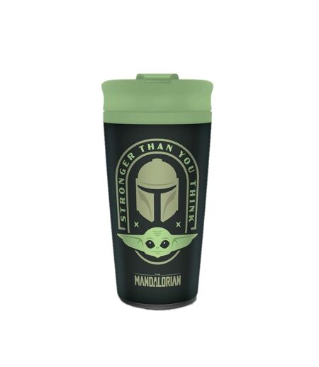 Star Wars: The Mandalorian Stronger Than You Think Travel Mug (Khaki Green/Green) (One Size) - UTPM410