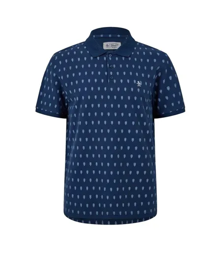 Mens Minimal Regular Polo Shirt Yale Blue Original Penguin