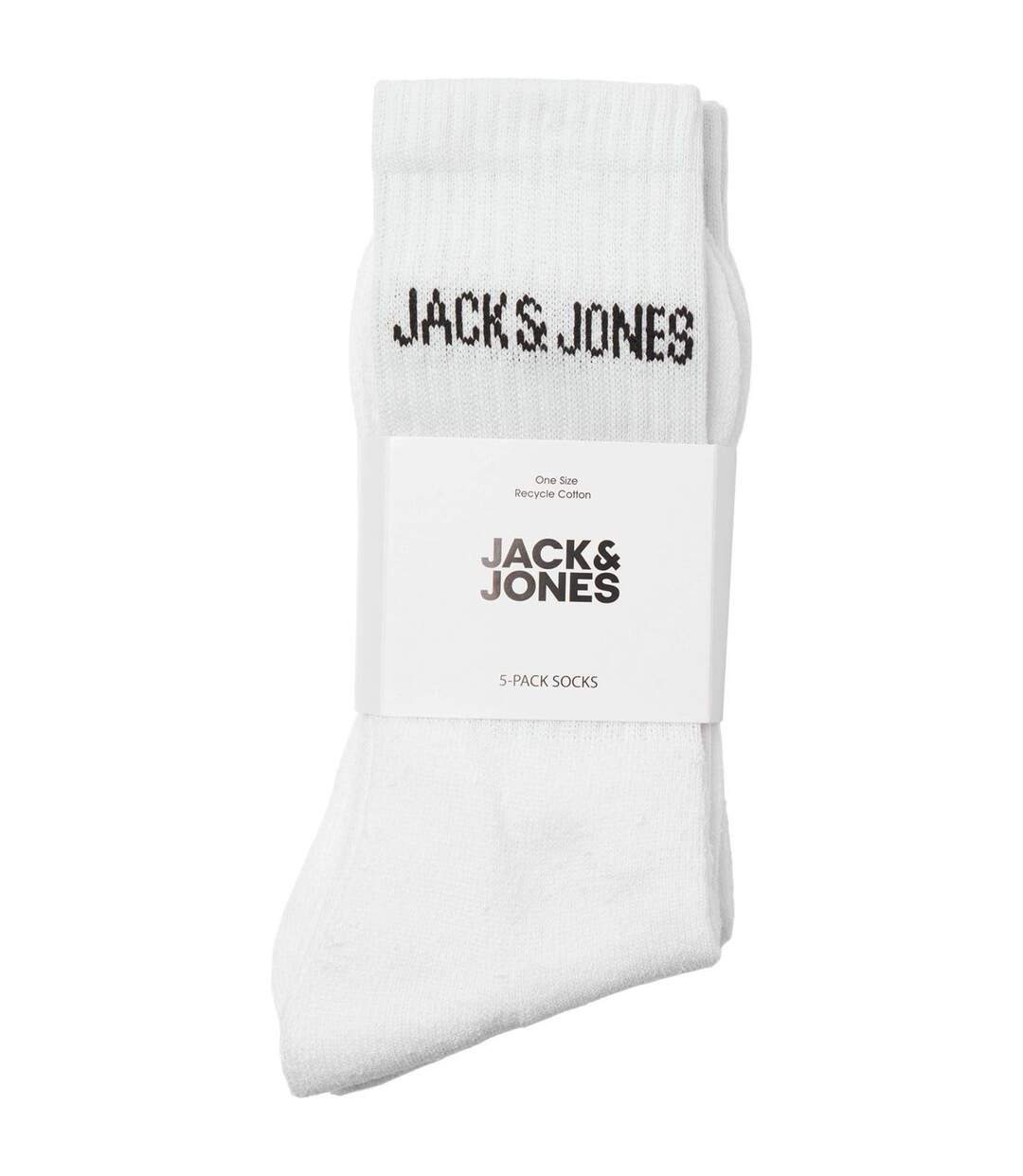 Lot De 5  Chaussettes Regen Homme Blanc Jack And Jones-3