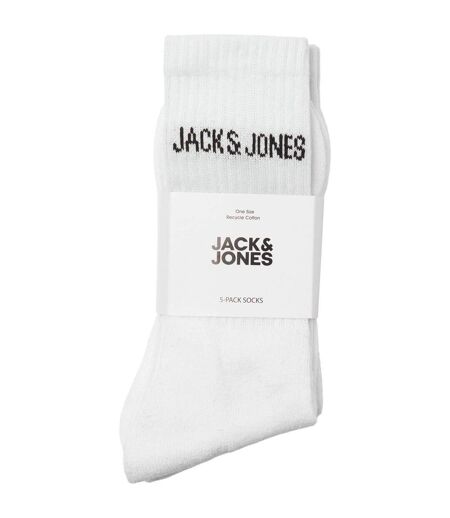 Lot De 5  Chaussettes Regen Homme Blanc Jack And Jones
