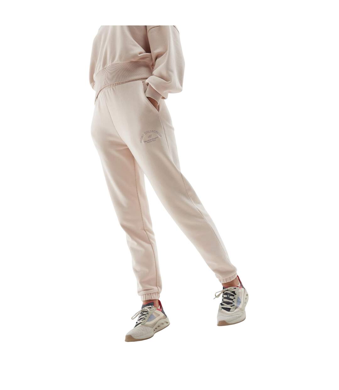 Pantalon De Jogging Cas F472 Femme Beige 4F-4
