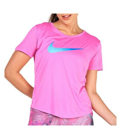 T-shirt Rose Femme Nike One Df Swsh - L