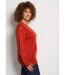 Pull bijou maille filet strass col V-3