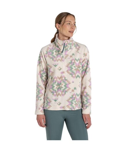 Womens/ladies lago half zip fleece top calico Craghoppers