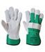 Unisex adult a220 premium chrome leather rigger gloves xl green Portwest