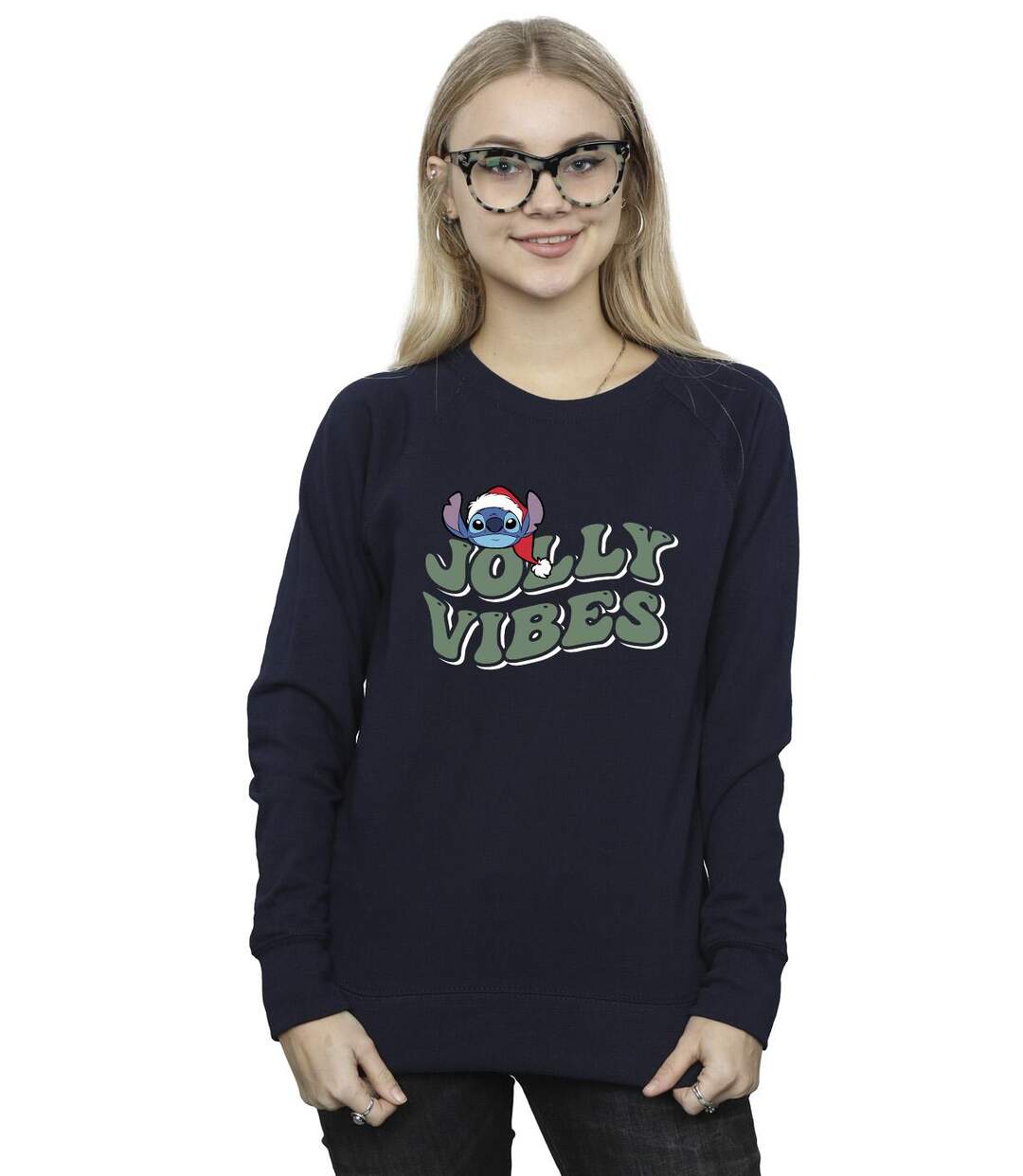 Disney Pull femme/femme Lilo & Stitch Jolly Chilling Vibes (Bleu marine) - UTBI23158-2