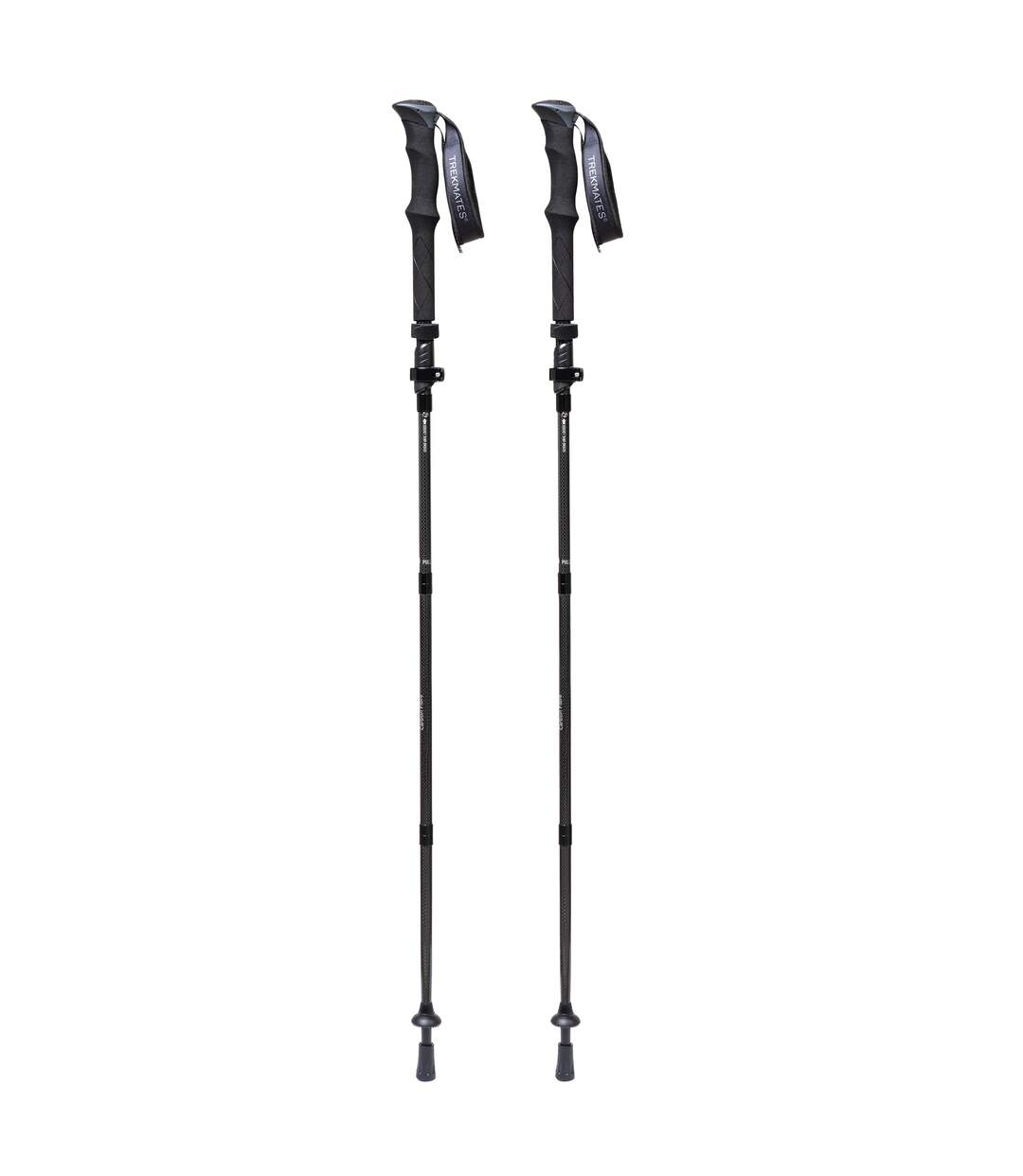 Folding Carbon Pole Pair Lightweight Compact 5 Section Hiking Trekking Sticks Size (One Size)-1